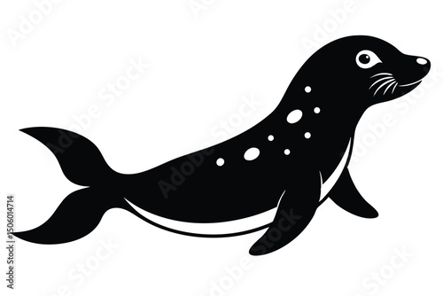 sea creature, marine life, black and white, minimalist, digital art, illustration
