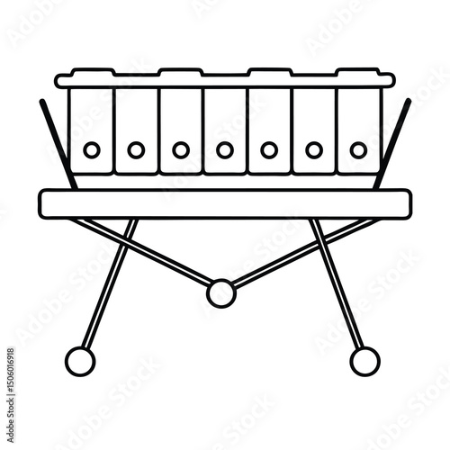 marimba outline line art