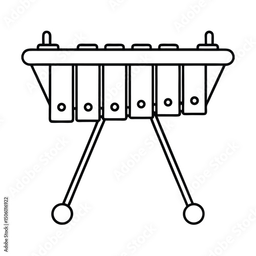 marimba outline line art
