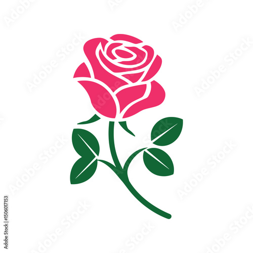 Rose Logo Design vector, colorful Rose Logo Design, Red rose logo template Vector