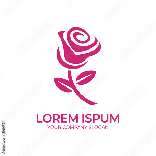 Rose Logo Design vector, colorful Rose Logo Design, Red rose logo template Vector