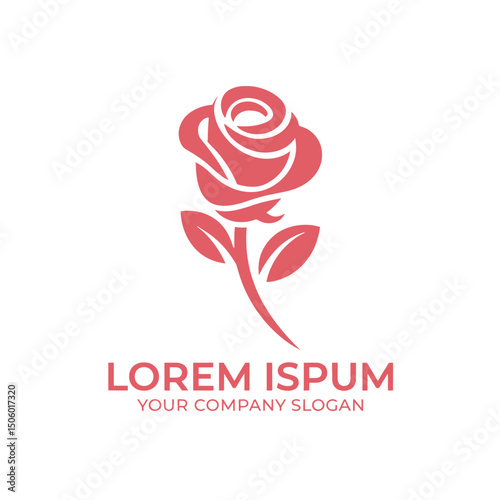 Rose Logo Design vector, colorful Rose Logo Design, Red rose logo template Vector