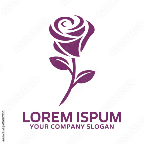 Rose Logo Design vector, colorful Rose Logo Design, Red rose logo template Vector