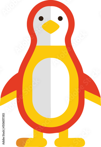 Cute Flat Design Penguin Icon