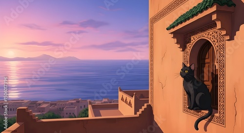 sunset over the sea