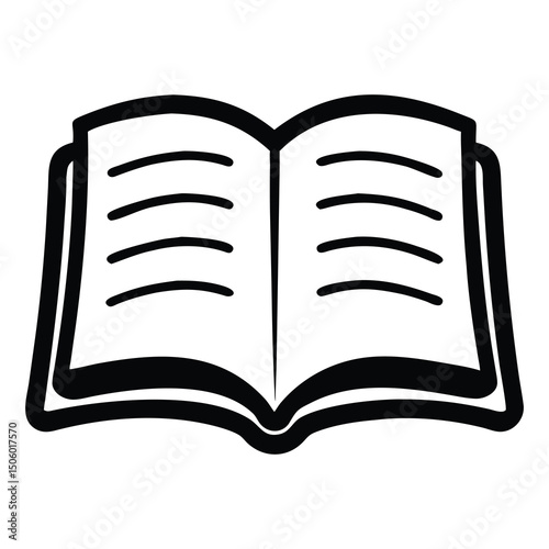 open book vector silhouette