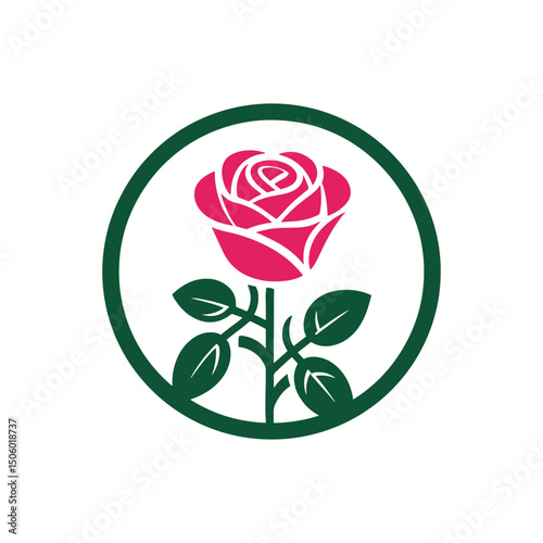 Rose Logo Design vector, colorful Rose Logo Design, Red rose logo template Vector