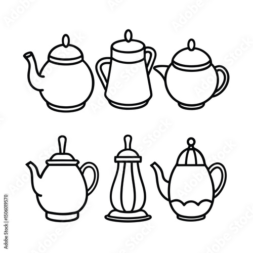 teapot and cups