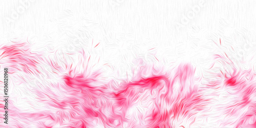 White background and colorful soft white pink feather portrait frame texture on a white background. Flame pink ink cloud overlay textured design. Beautiful abstract colorful light baby pink flame art.