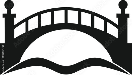 silhouette of a bridge