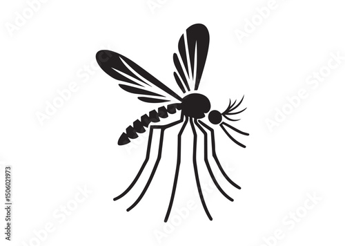 Mosquito Silhouette Vector, Mosquito Icon