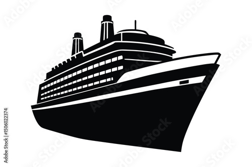 Cruise Ship Silhouette Vector Bundle  Nautical SVG Clipart for Print & Apparel Design

