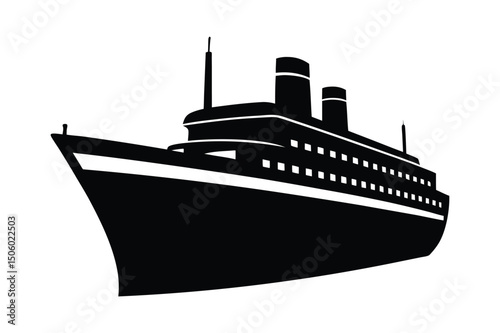 Cruise Ship Silhouette Vector Bundle  Nautical SVG Clipart for Print & Apparel Design

