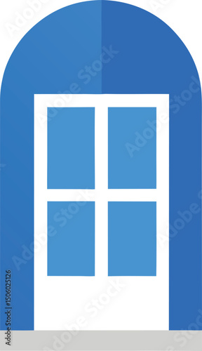 window with blue sky