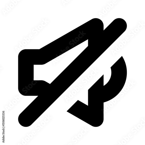 Speaker with cross symbolizing mute icon perfect for media player control.