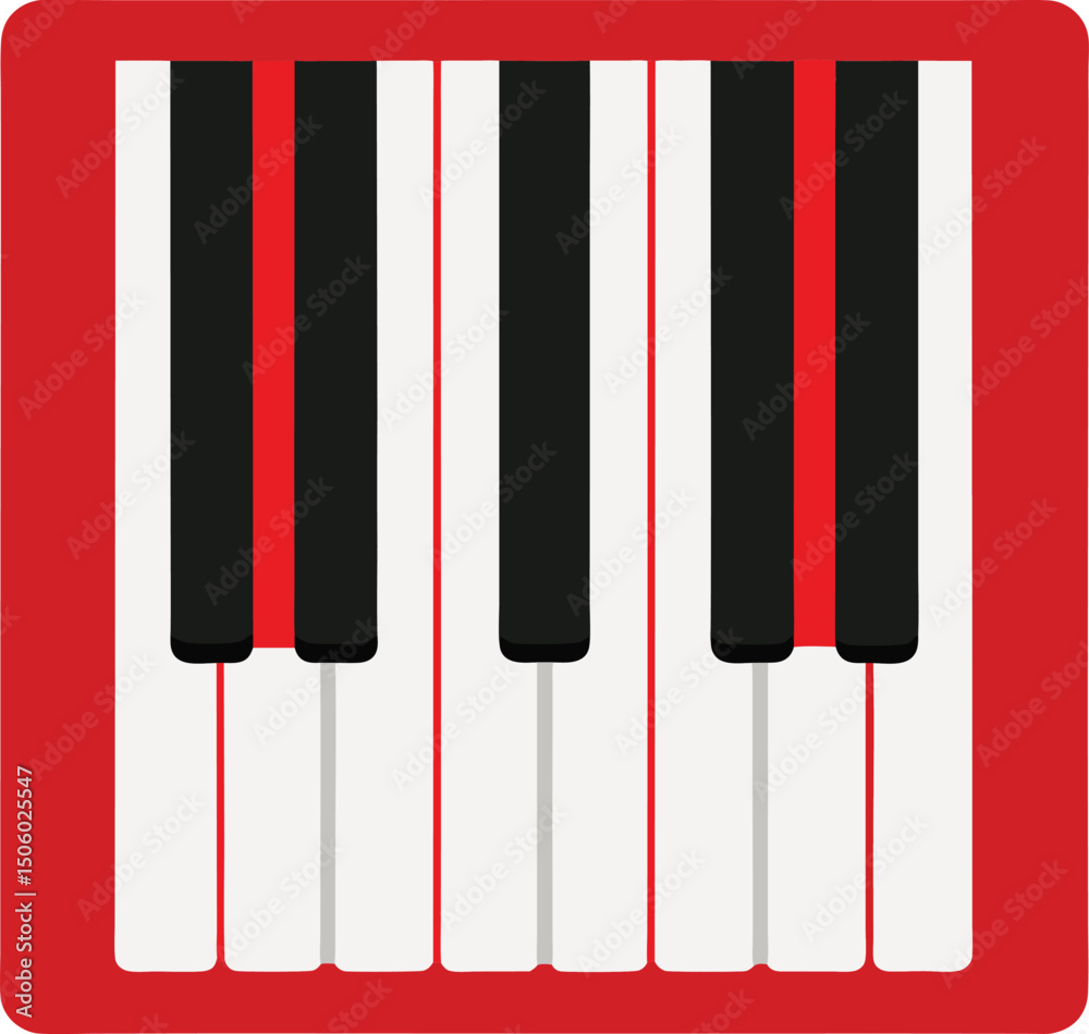 Naklejka premium piano keys vector illustration