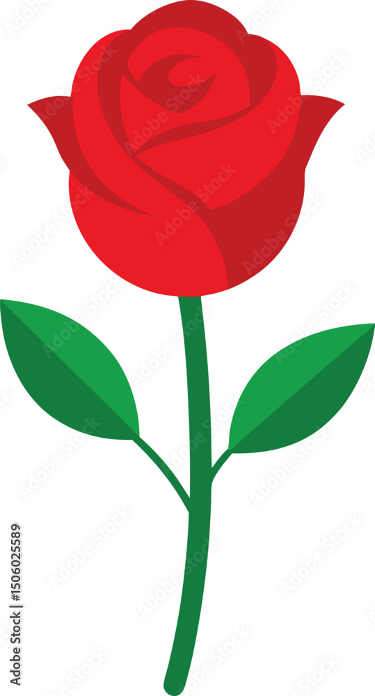Naklejka premium red rose isolated on white background