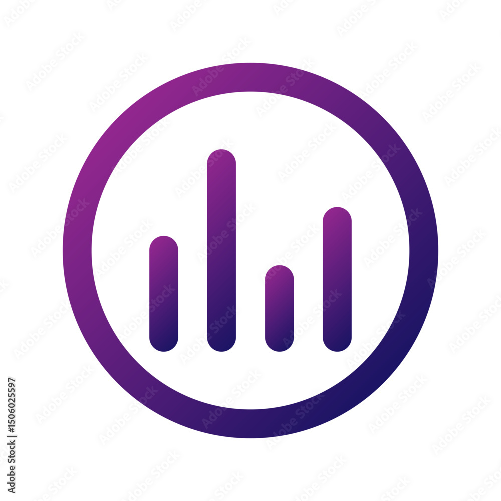 Obraz premium Bars symbolizing equalizer icon perfect for audio player control.