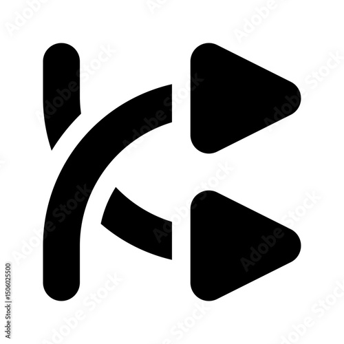 Crossed arrows symbolizing shuffle icon perfect for playlist randomization.