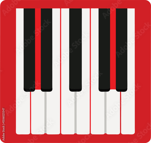 piano keys vector illustration
