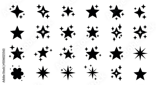 Star and Sparkle Icon Set