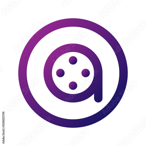 Film strip symbolizing video icon perfect for media content display.