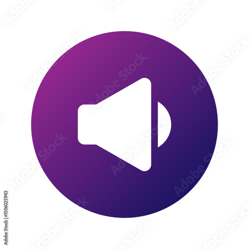 Speaker symbolizing unmute icon perfect for media player interface. photo