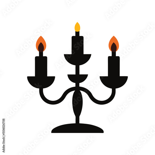 candle holders vector art illustration