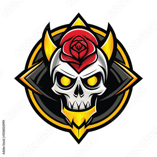 18 Vactor mBlack wing skull with flourishesascot skull rose Vintage Tattoo, skulls Winged skull and 