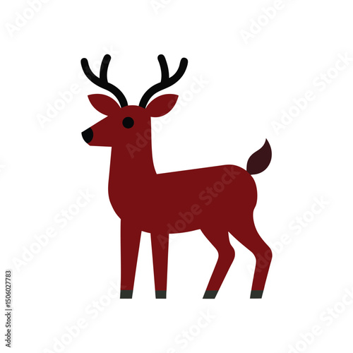 reindeer figurines vector art illustration