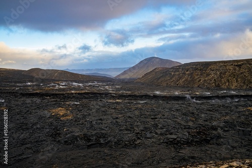 Lava Fields and Rugged Icelandic Scenery