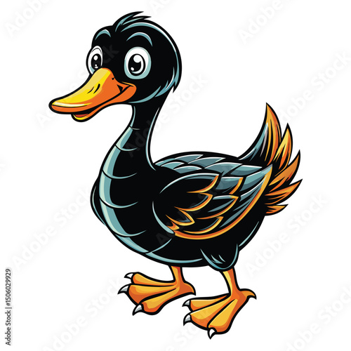 Cute Cartoon Duck Illustration (1)