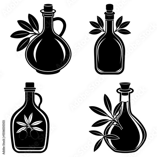 Olive Oil silhouette vector