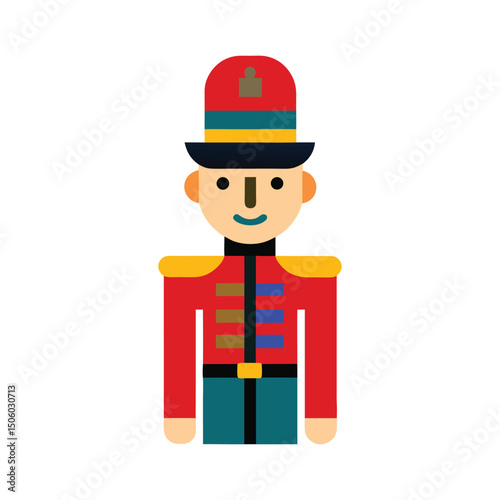 toy soldier vector art illustration on white background
