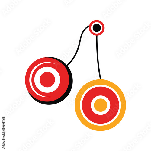 yo yos vector art illustration on white background