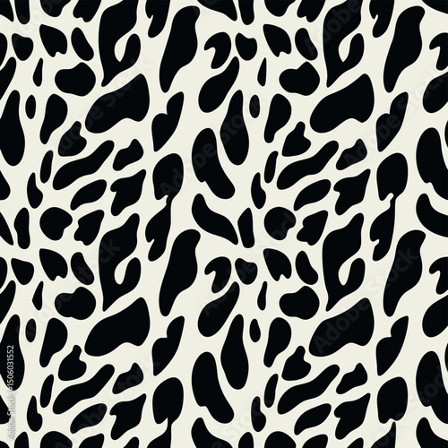 Abstract black and white spotted pattern design for textile background and graphic designs