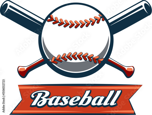 Baseball game emblem