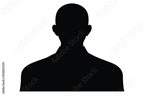 bald head, dark silhouette, minimalist, high contrast, dramatic lighting, mysterious figure, digital art
