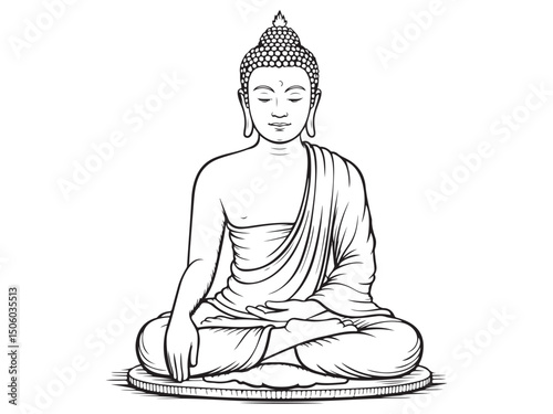 Buddha statue silhouette