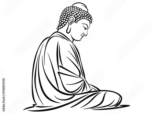 Buddha statue silhouette