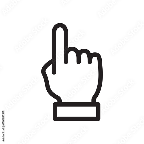 Gestures Of Human Hands, Pointing Towards The Top Icon In Trendy Design Vector Eps 10