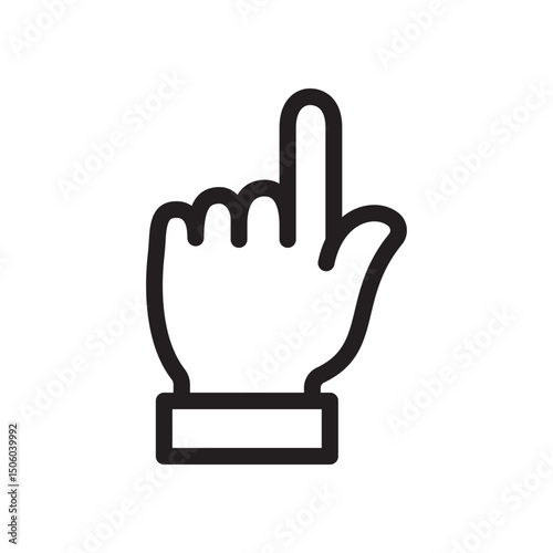 Gestures Of Human Hands, Pointing Towards The Top Icon In Trendy Design Vector Eps 10