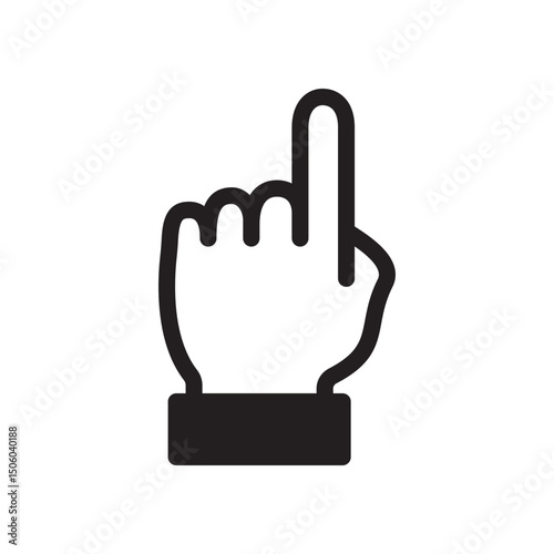 Gestures Of Human Hands, Pointing Towards The Top Icon In Trendy Design Vector Eps 10