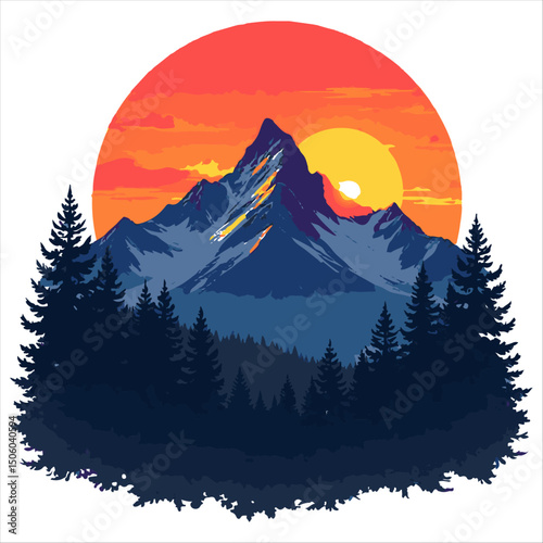 Golden Hour Over Alpine Ridge