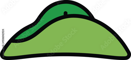 illustration of pear on a green background