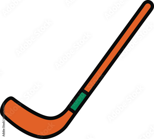 hockey stick and puck