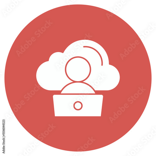 Coud Workspace icon, Seamless Collaboration in the Cloud, Empower Remote Teams with a Cloud Workspace, vector