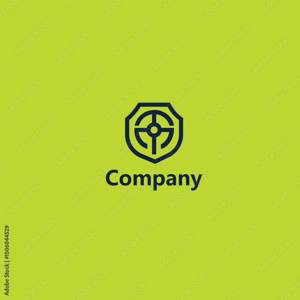 Fototapeta premium Security + Wheel logo