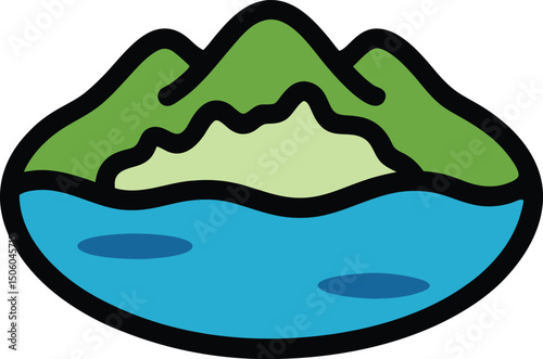 vector illustration of mountain landscape