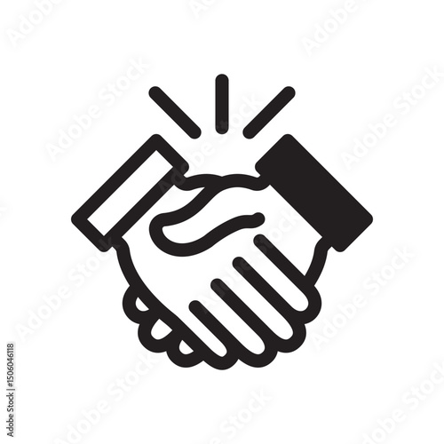 Handshake Icon In Trendy Design Vector Eps 10